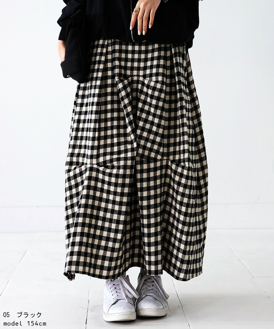 楽天市場】ギンガムチェック タックスカート スカート レディース 送料