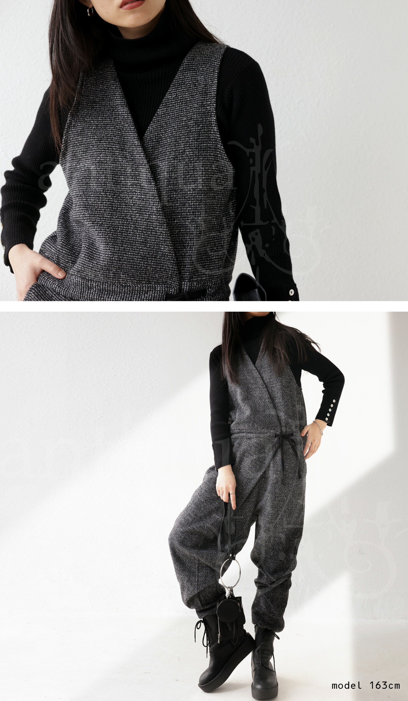 楽天市場】ウール混サロペット サロペット レディース チェック 送料