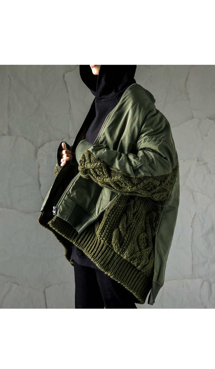 楽天市場】ニットドッキング MA-1 レディース アウター 送料無料・再