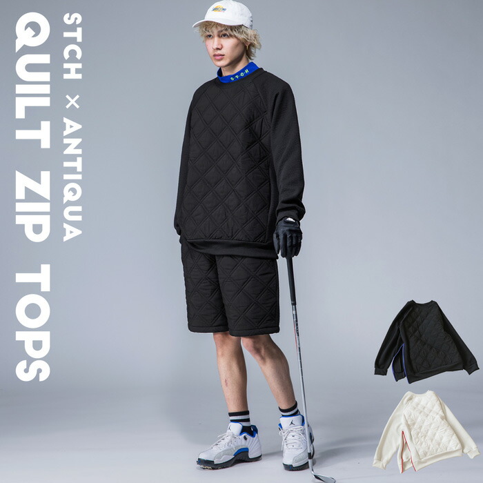 楽天市場】ANTIQUA GOLF×STCH キルトトップス メンズ 送料無料・メール
