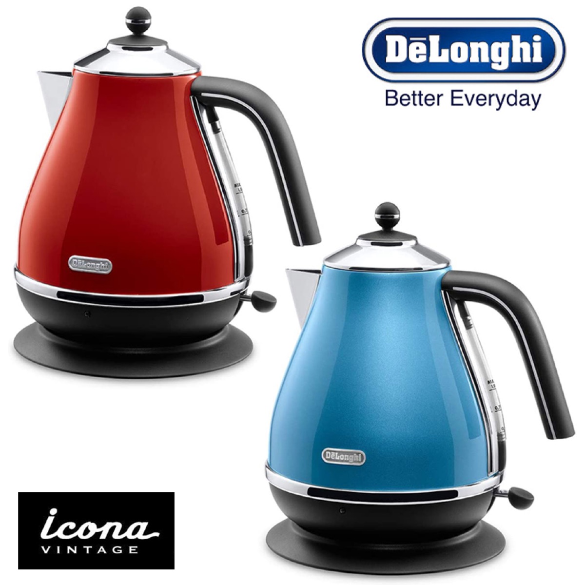 楽天市場】デロンギ KBO1200J 電気ケトル 1.0L アイコナコレクション