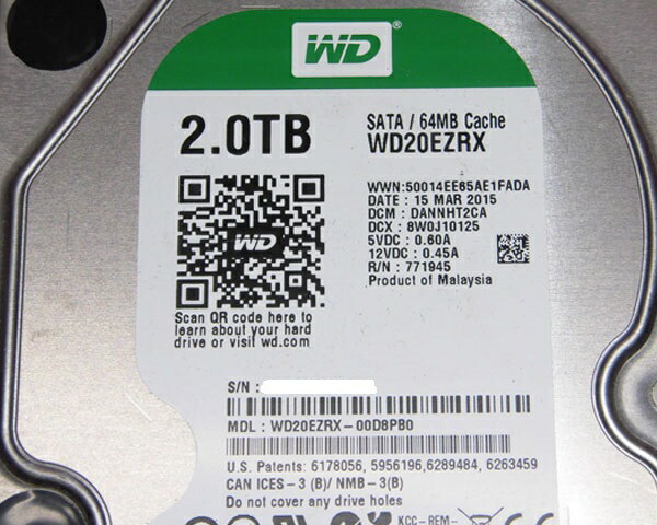 楽天市場】Western Digital WD20EZRX (WD20EZRX-00D8PB0) SATA 2TB 3.5