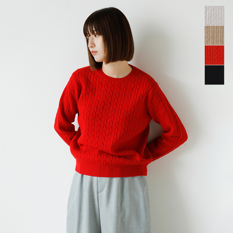 楽天市場】SLOANE スローン 10G ケーブル編み メリノウール クルー