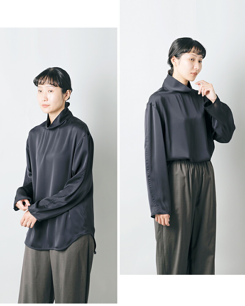 楽天市場】セール【60%OFF】LOEFF ロエフ サテン ハイネック プル