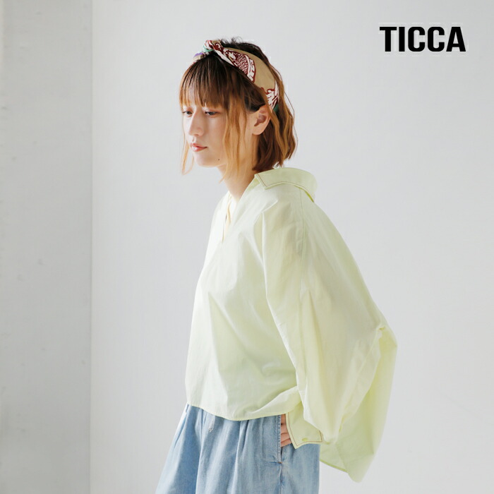 楽天市場】TICCA ティッカ コットン ハーブ スキッパー シャツ tbes