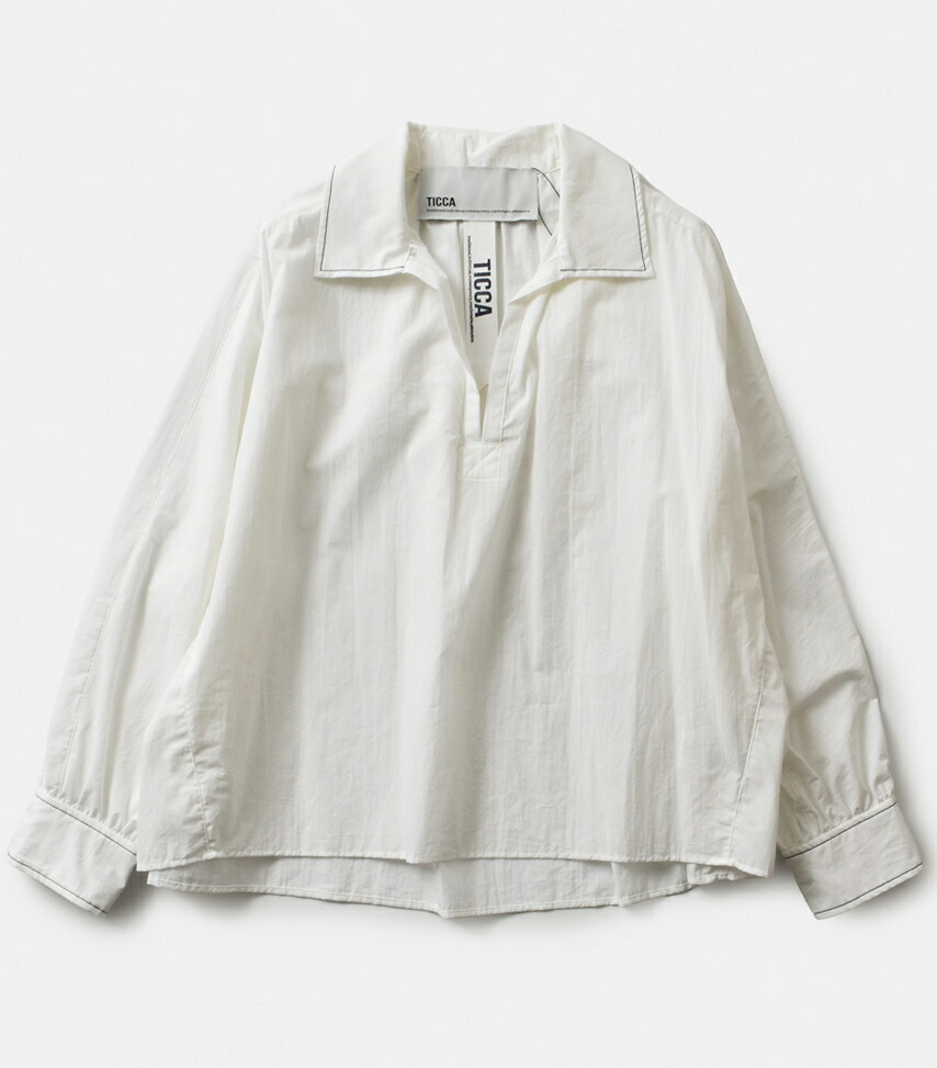 楽天市場】TICCA ティッカ コットン ハーブ スキッパー シャツ tbes