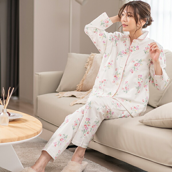 楽天市場】【mila schon】中空ネルプリント パジャマ 日本製 ミラ