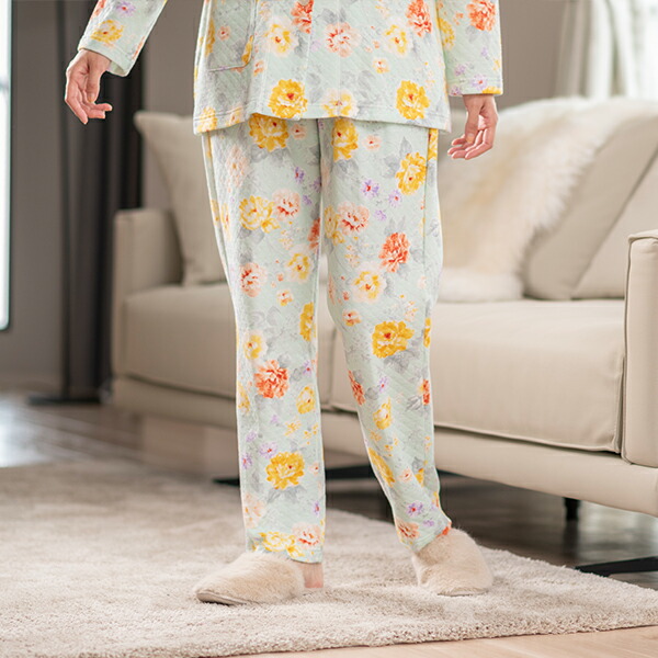 楽天市場】【mila schon】花柄 プリント 冬用 ニットキルト レディース