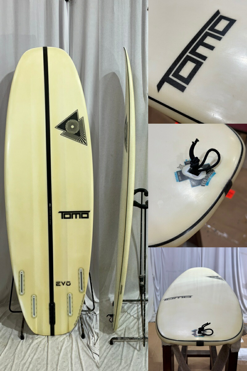 中古品ファイヤーワイヤーサーフボード TOMO EVO ショート(ケース付