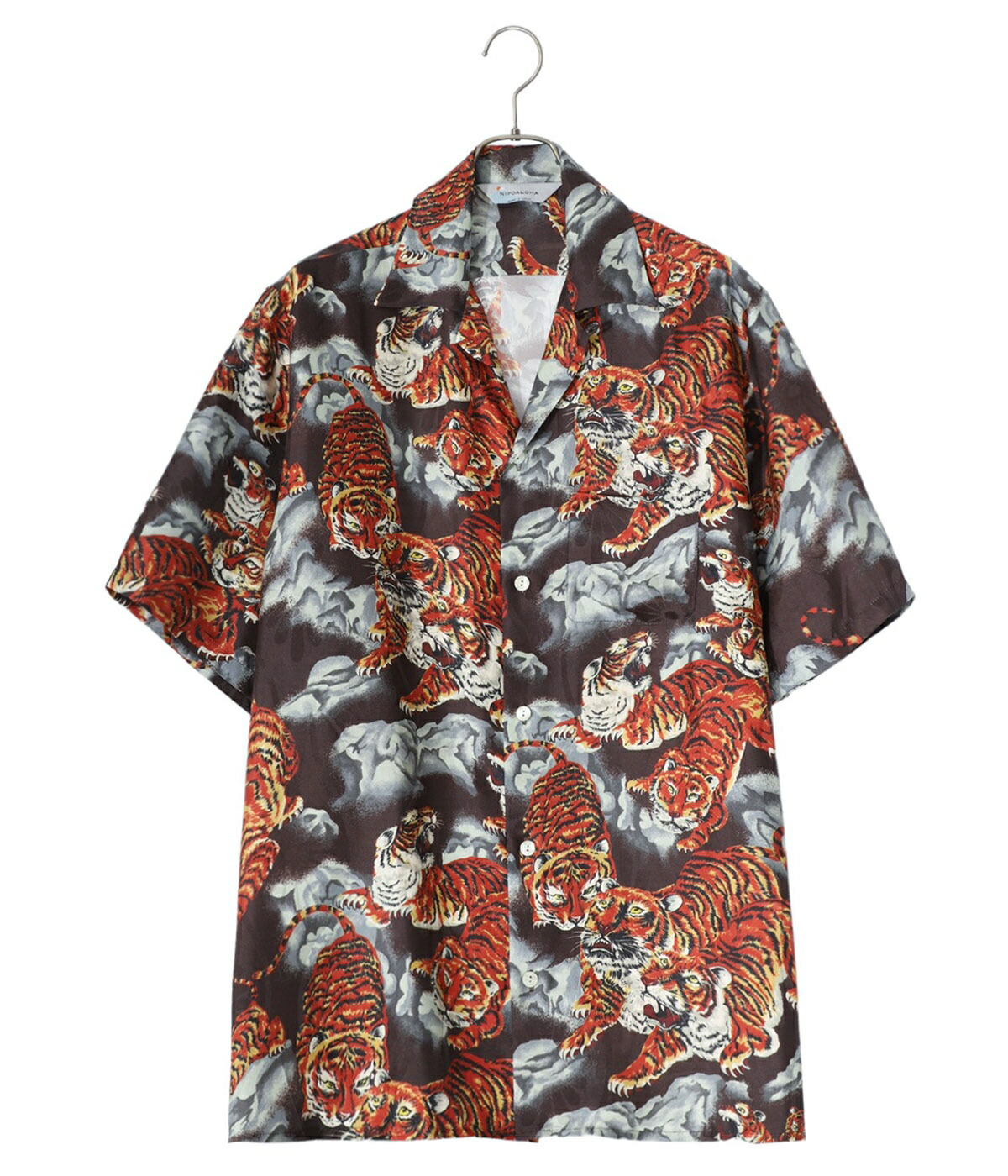 楽天市場】[送料無料]NIPOALOHA : SILK SHORT SLEEVE ALOHA SHIRT(百虎