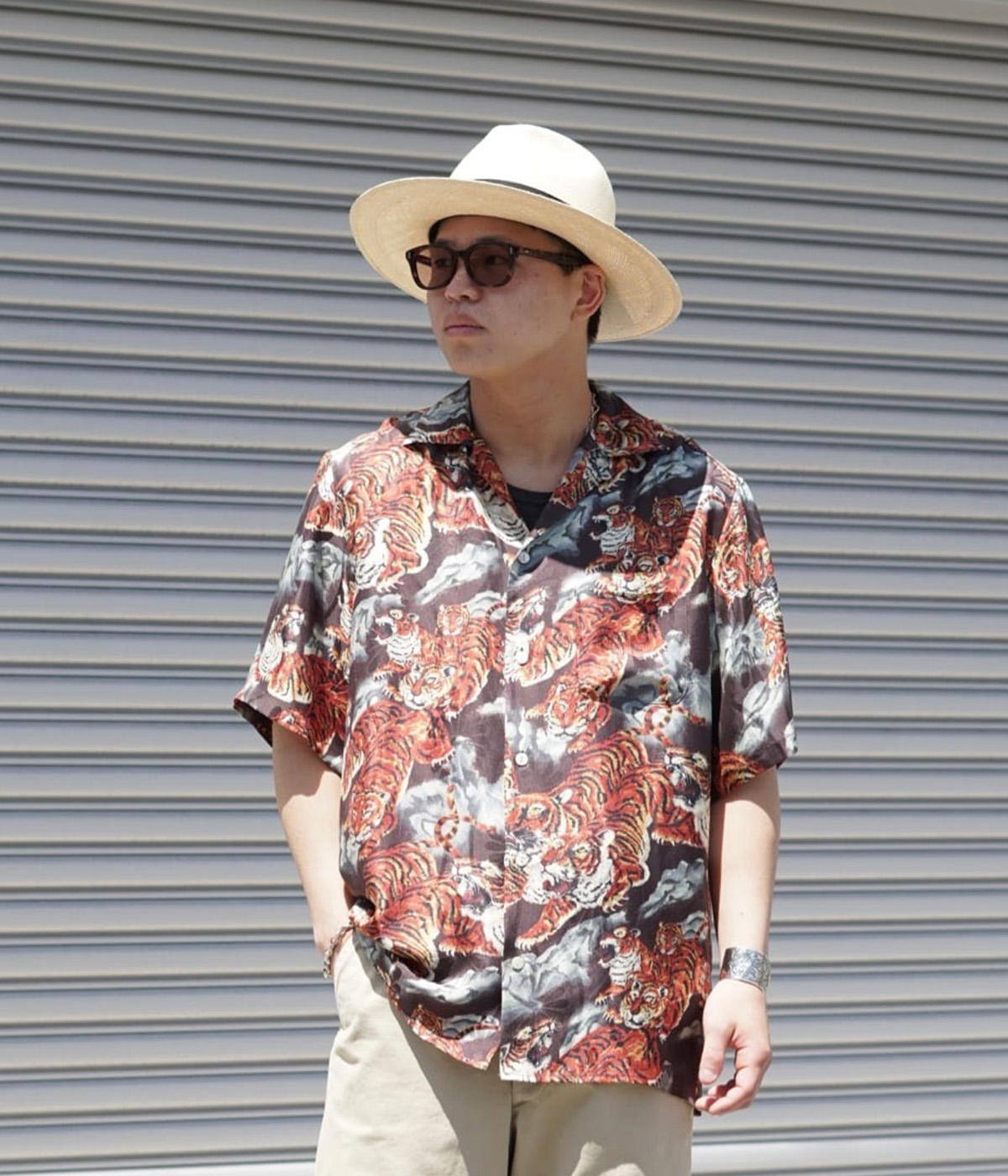 楽天市場】[送料無料]NIPOALOHA : SILK SHORT SLEEVE ALOHA SHIRT(百虎