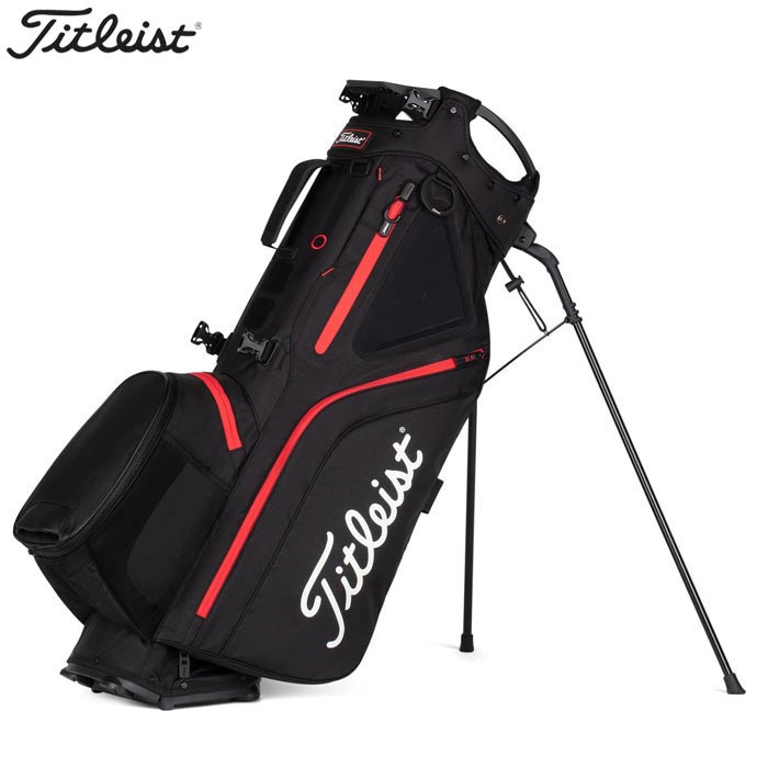 パ*地様 Titleist スタンドゴルフバッグ 黒/赤 9.5型 Titleist ゴルフ