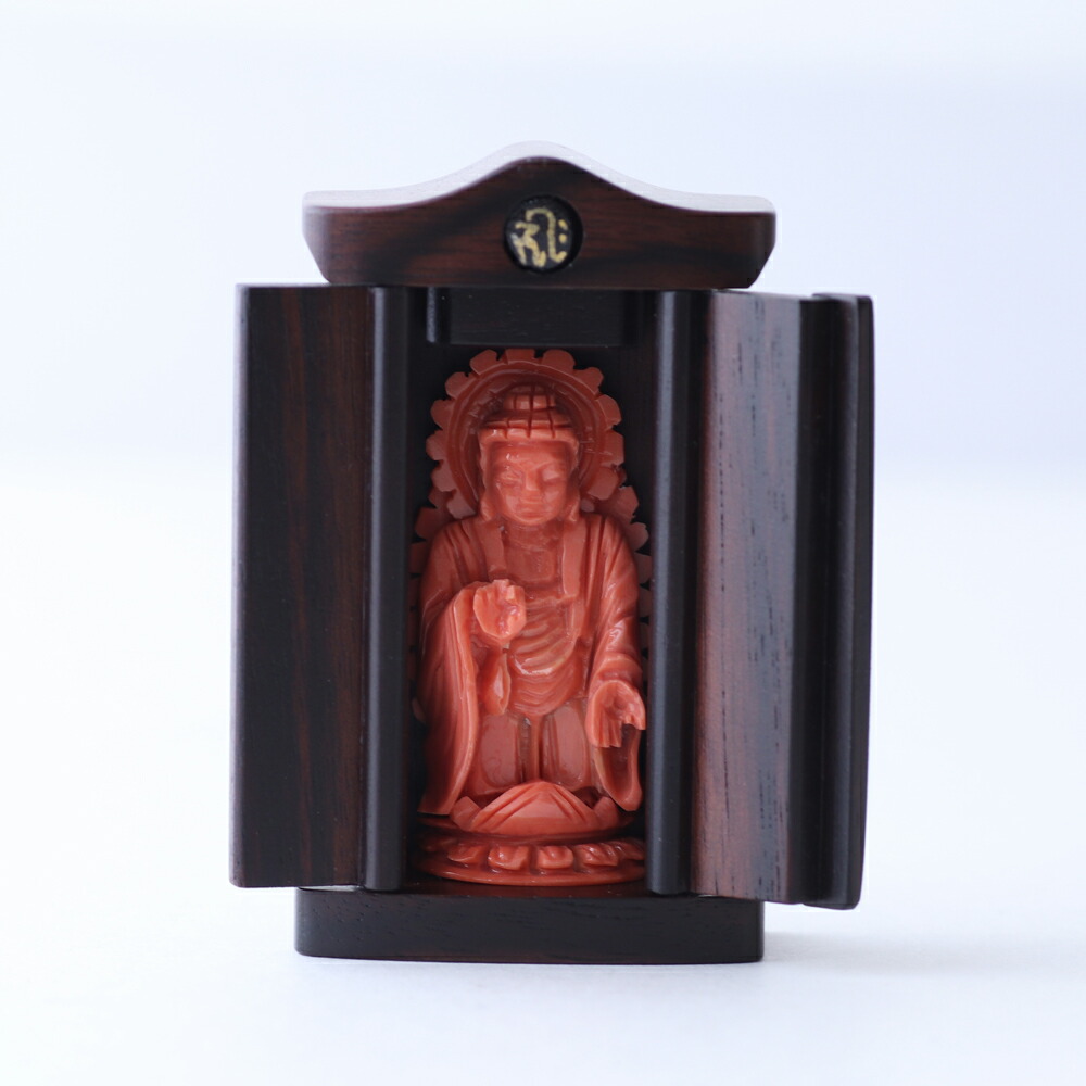 楽天市場】1点物 守り本尊・桃珊瑚 『阿弥陀如来』一光作 3月 誕生石