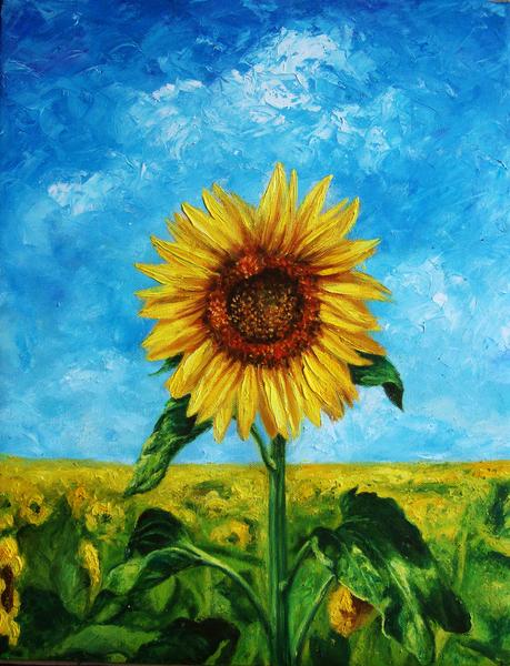 楽天市場】油絵 ひまわり MA2818 : 絵画制作専門ユーラシアアート