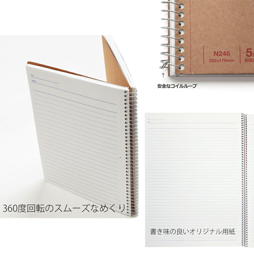 楽天市場】【公式】 スパイラルノート ベーシック A4 6.5mm罫 80枚