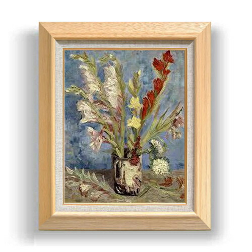 楽天市場】【油絵 直筆仕上げ】ゴッホ グラジオラスのある花瓶 F6 【額