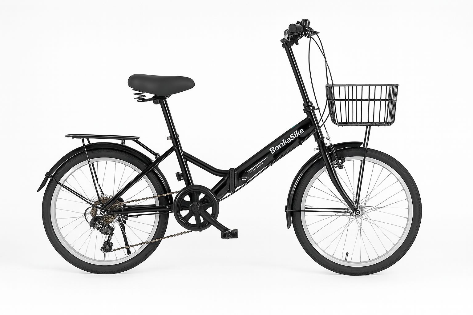 楽天市場】楽天ポイント5倍増 折りたたみ自転車 20インチ 6段変速 カゴ