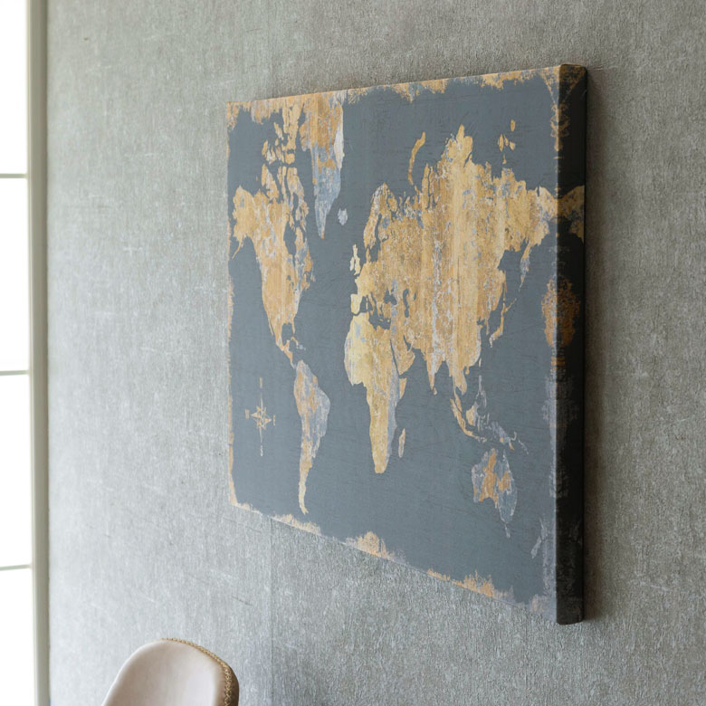 楽天市場】アートフレーム アートパネル 世界地図 アンティーク風 W