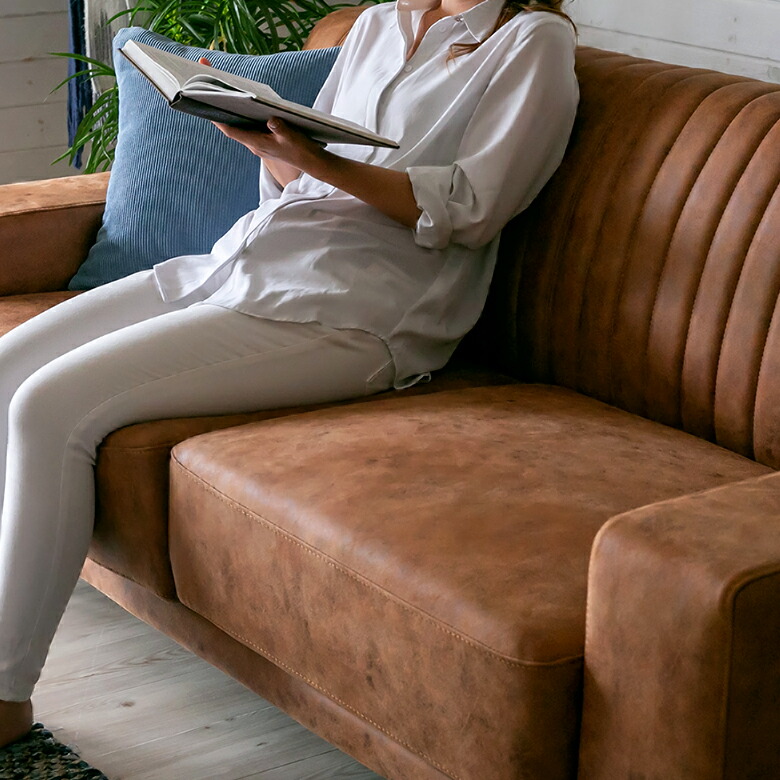 楽天市場】ソファ 2.5人掛け クロスレザー ポリエステル スチール脚 W