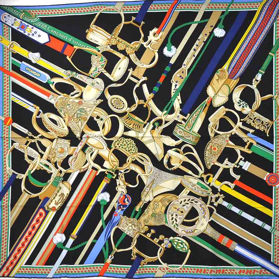 楽天市場】エルメス HERMES スカーフ カレ90 Concours detriers