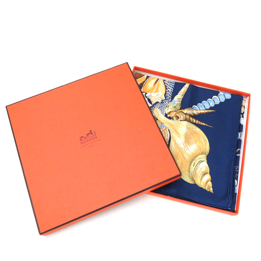 楽天市場】【美品】エルメス スカーフ カレ90 Rocaille ロカイユ