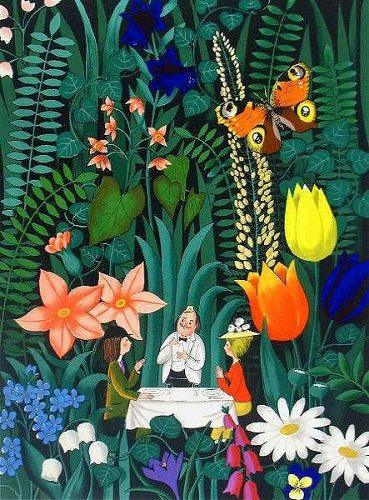 楽天市場】【版画・絵画】レイモン・ペイネ『お花のレストラン