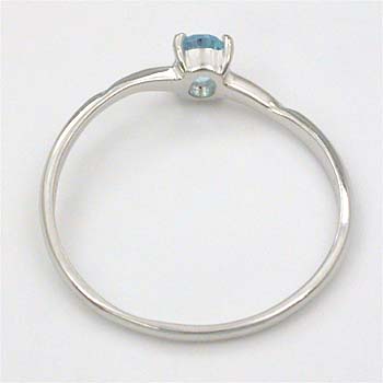 楽天市場】ブルートパーズ リング 10金ホワイトゴールド ピンキー