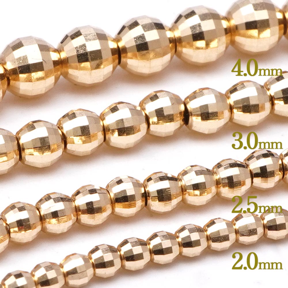楽天市場】18金 ビーズ ゴールド ミラーボール パーツ 中空 選べる 4
