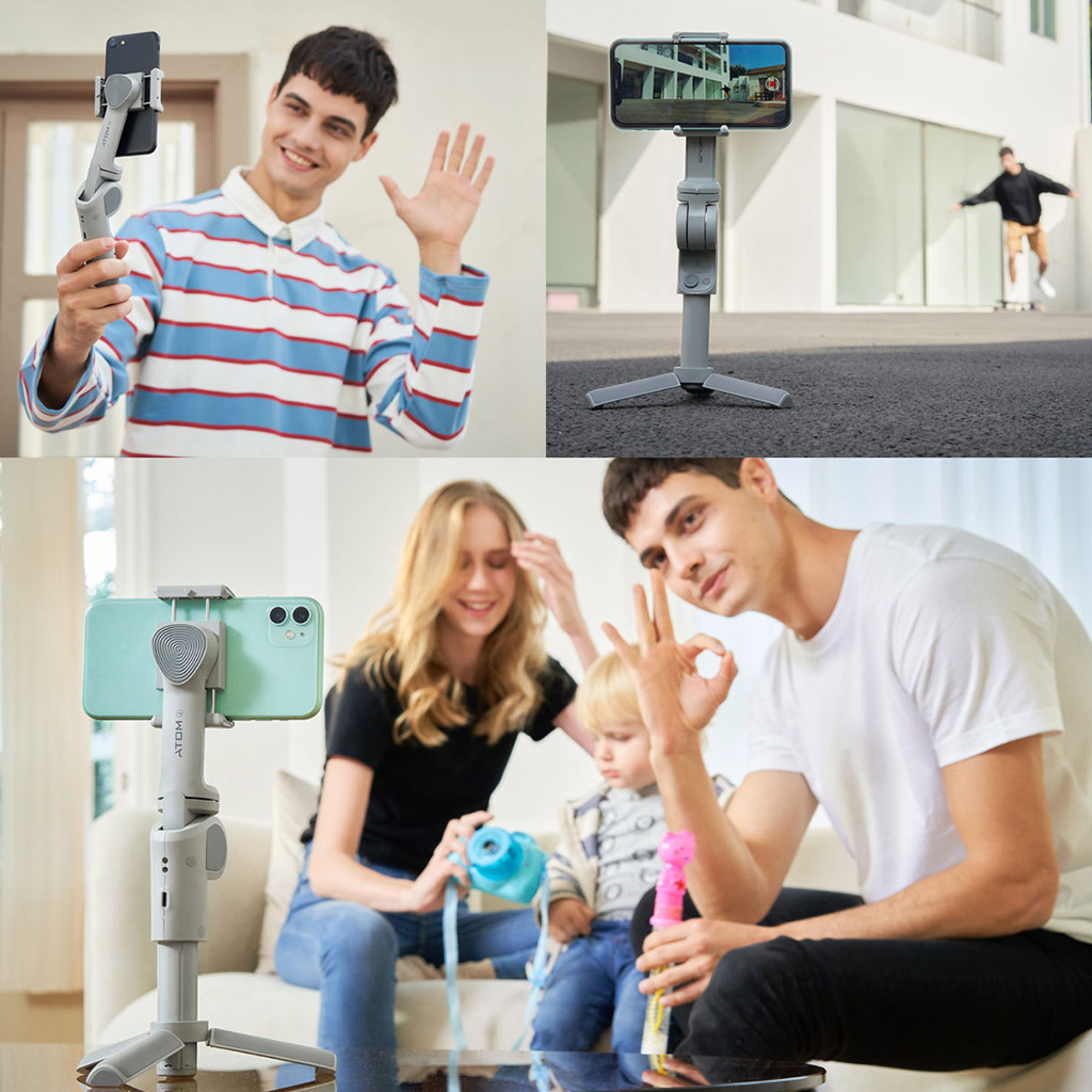 楽天市場】SNOPPA 3軸 スマホ用ジンバル ATOM2 [自動開閉式簡単撮影