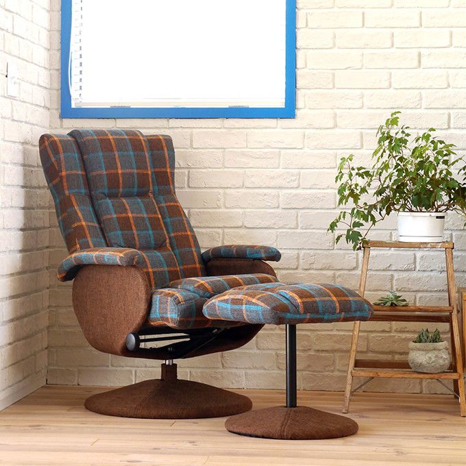 楽天市場】チェック柄（ラウンジチェア・パーソナルチェア｜イス