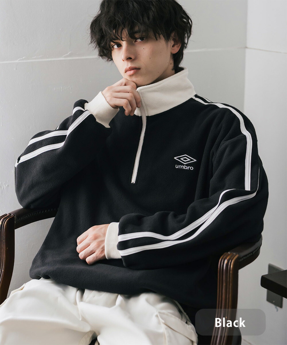 楽天市場】UMBRO アンブロ フリース ハーフジップ 長袖 メンズ