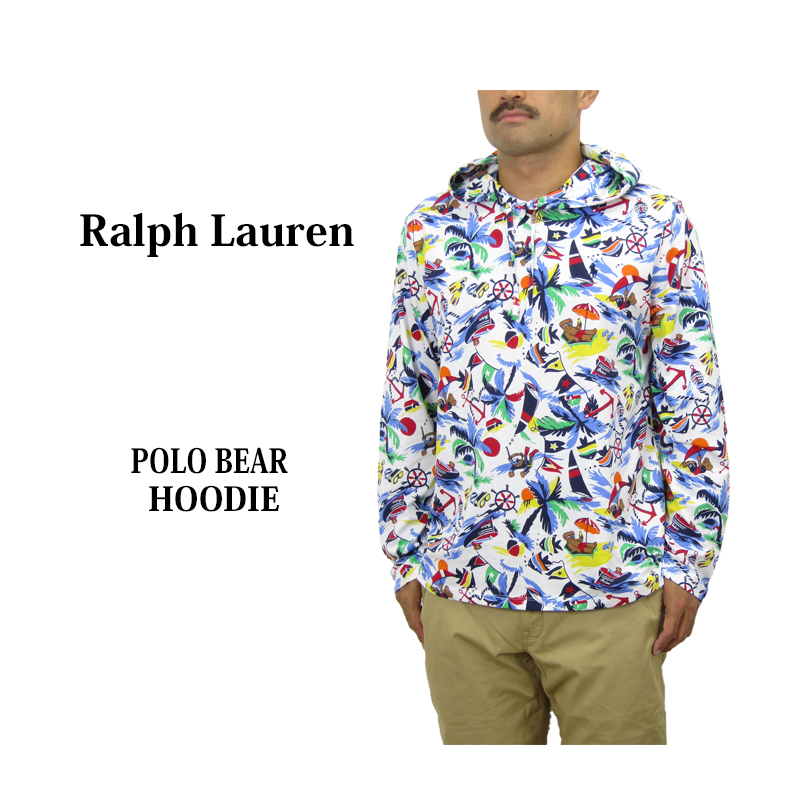 楽天市場】ポロ ラルフローレン メンズ 総柄 ポロベアー フード付き