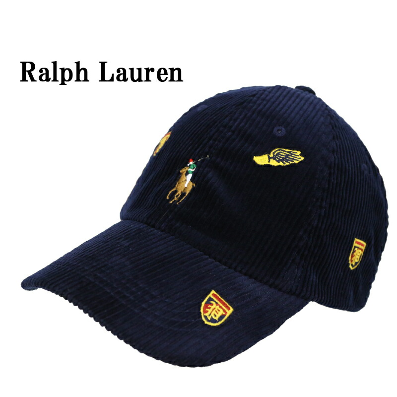 楽天市場】ポロ ラルフローレン コーデュロイ マルチ刺繍 キャップ