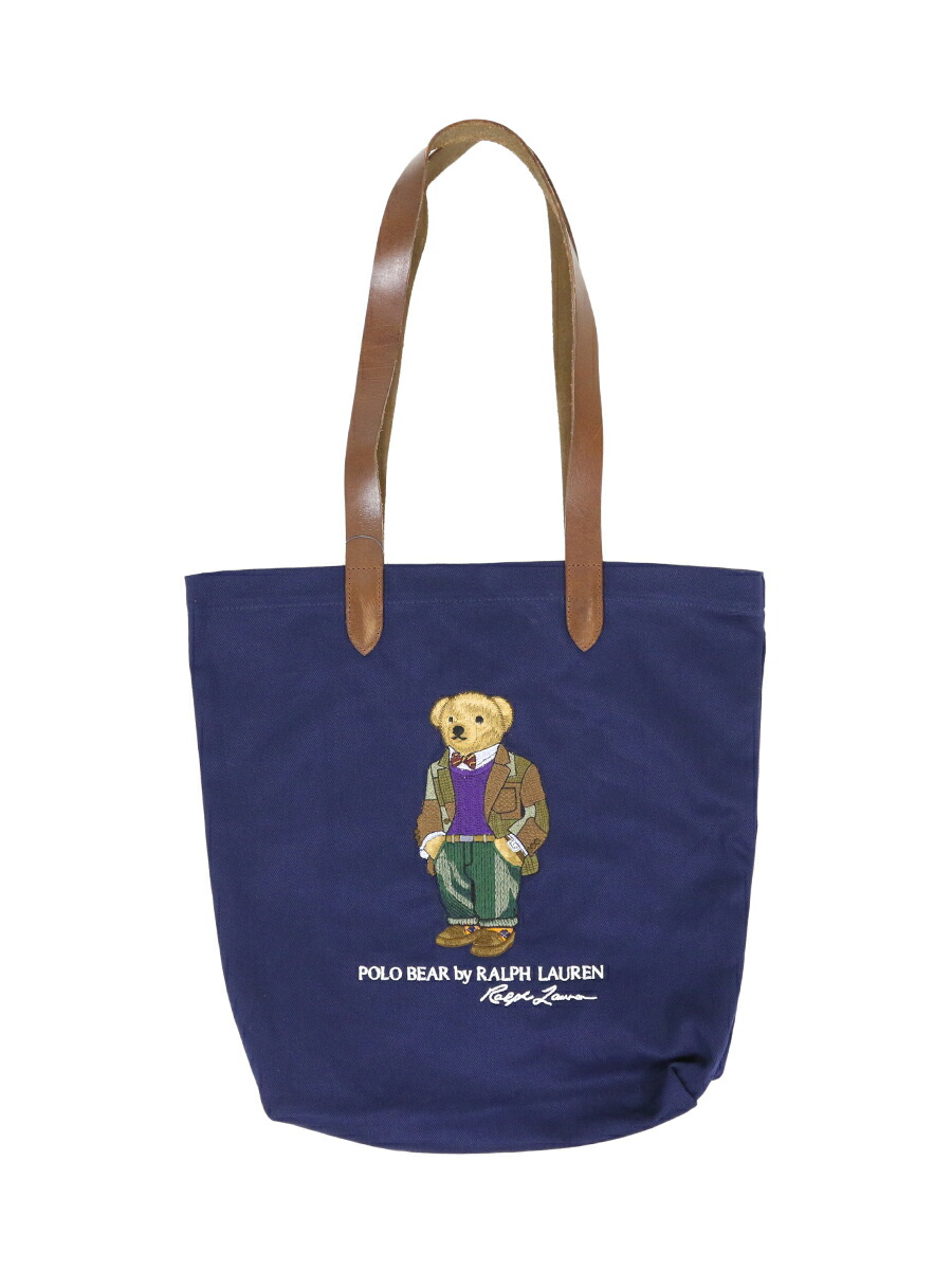 楽天市場】ポロ ラルフローレン ポロベア 刺繍 コットン トートバッグ