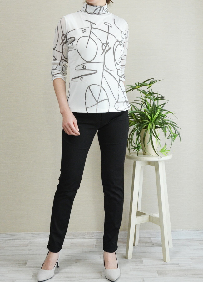 楽天市場】新作☆定番【スリム】働く黒・テンセル混ストレッチ美脚