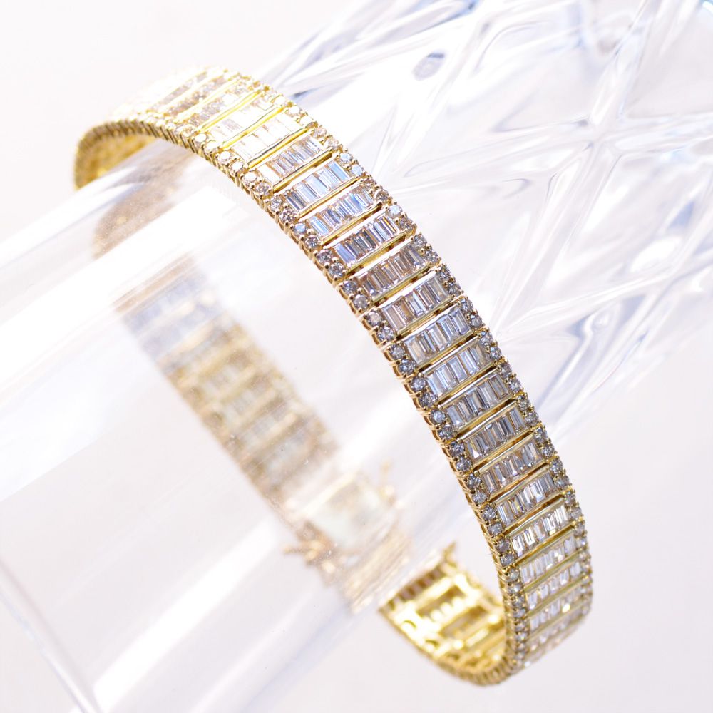 楽天市場】ブレスレット メンズ 18金 K18 18K ダイヤモンド 8カラット