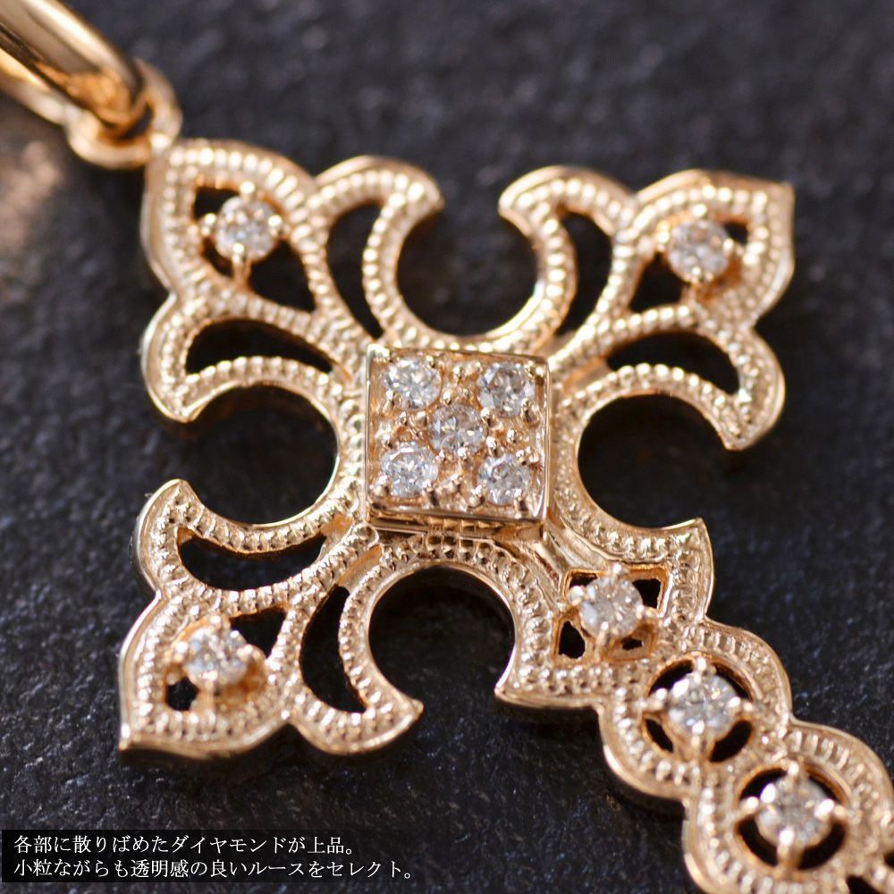 楽天市場】ペンダントトップ メンズ 18金 K18 18KPG ダイヤモンド