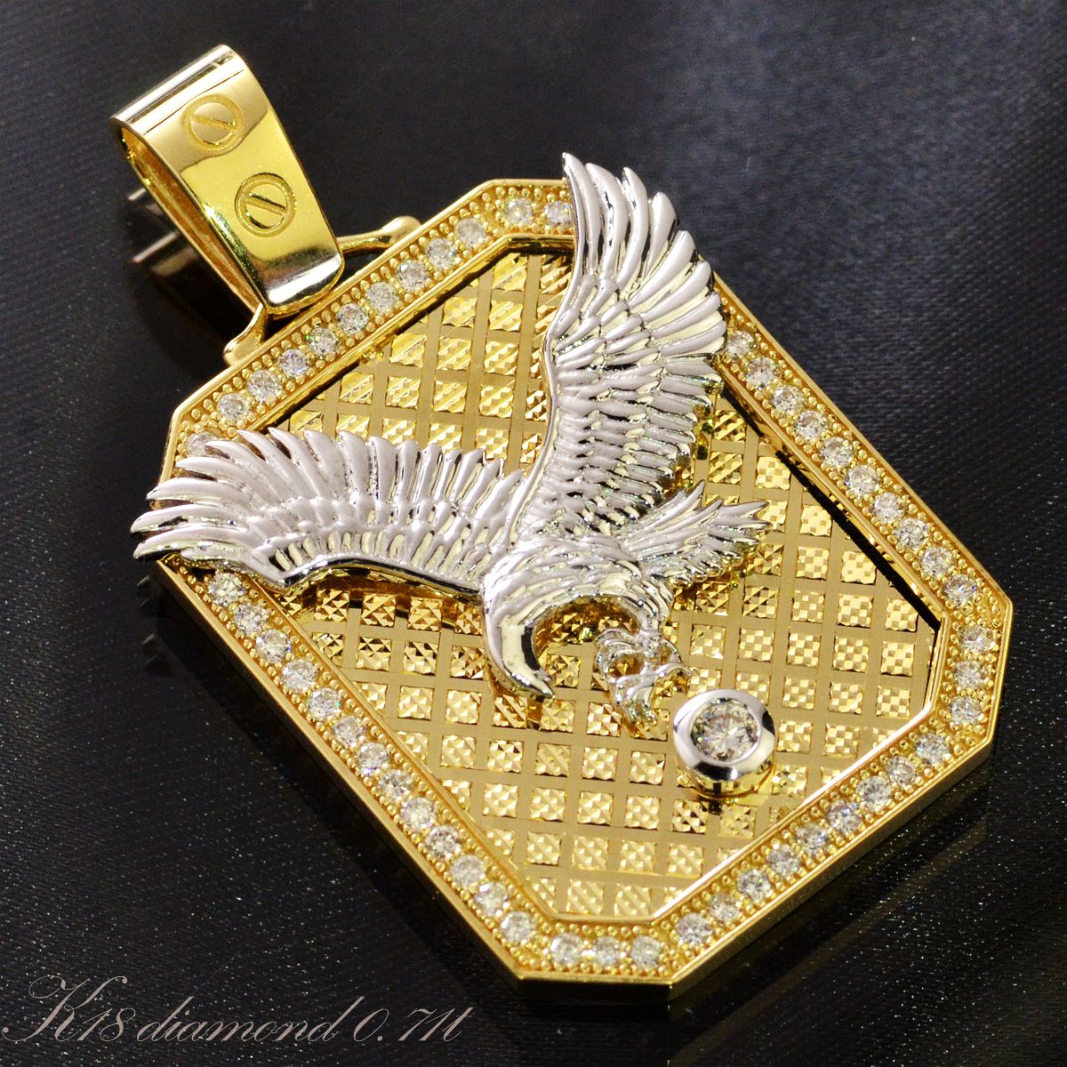 楽天市場】ペンダントトップ メンズ 18金 K18 ゴールド ダイヤモンド