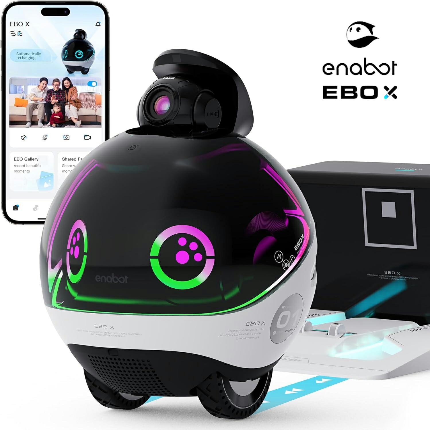 楽天市場】見守りカメラ EBO X ホームロボット スピーカー内蔵 Alexa