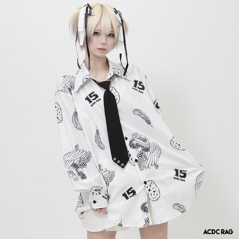 楽天市場】肋骨天使 シャツ 長袖 原宿 原宿系 ファッション ichigochan