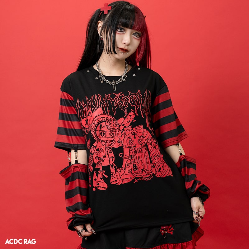 楽天市場】PUNKY バニーロンT RED Tシャツ 長袖 原宿 原宿系