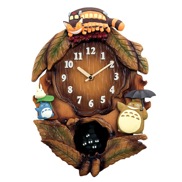 楽天市場】W32.5×D7.5×H45cm となりのトトロ からくり時計 からくり