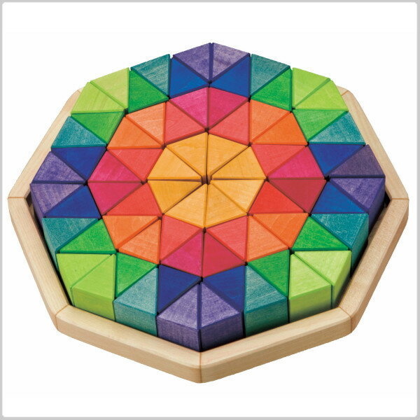 楽天市場】グリムス にじのオクタゴン・大 カラフル 虹色 積み木 知育