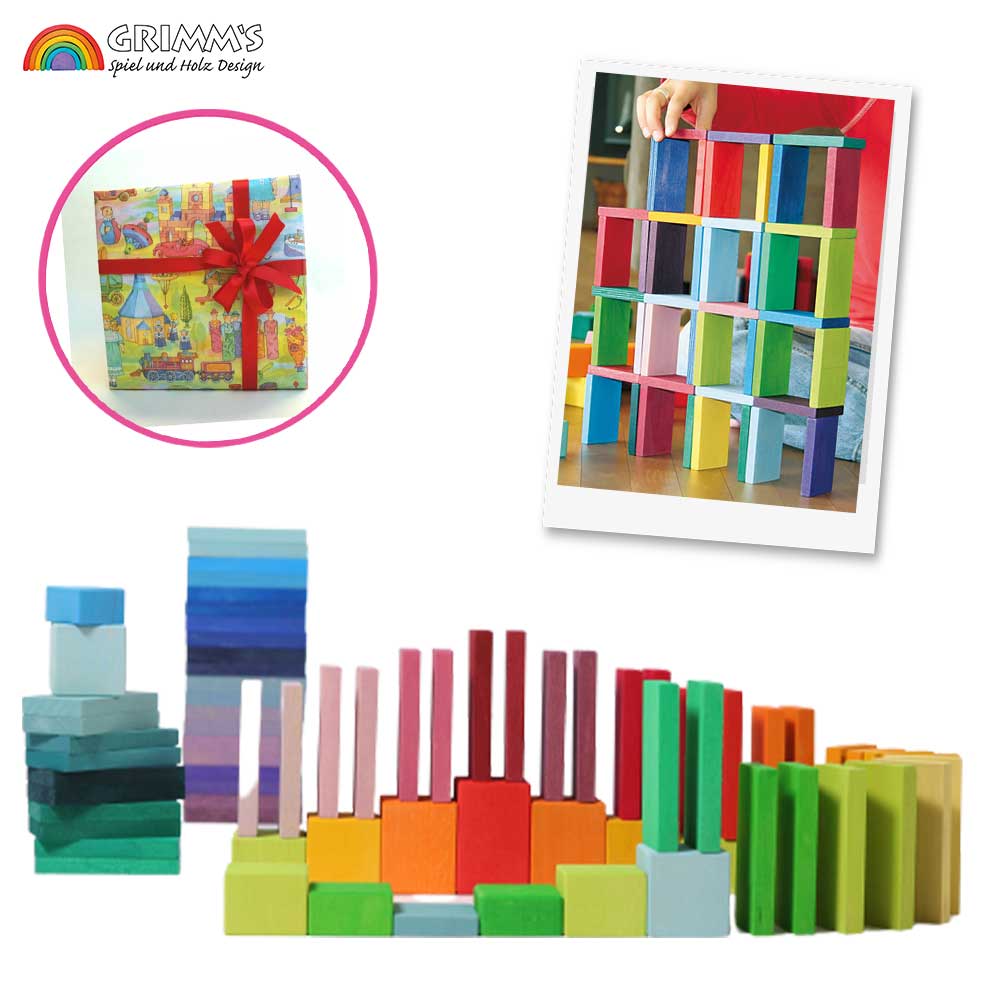 楽天市場】室内遊び 部屋遊び グリムス GRIMM'S にじドミノ GM40376