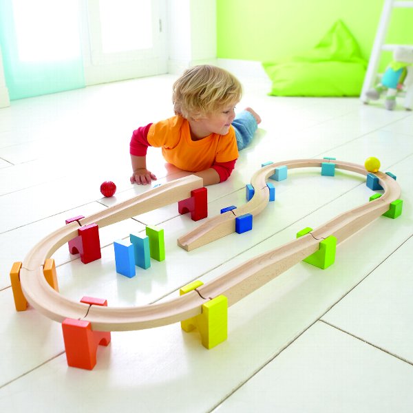 楽天市場】大人気 ハバ ベビークーゲルバーン 大 積み木 知育玩具 玉