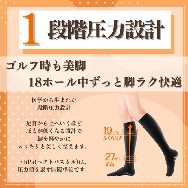 楽天市場】スリムウォーク ゴルフ 美脚ハイソックス 女性用 SLIM WALK