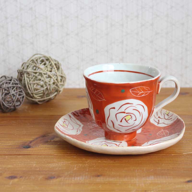 楽天市場】【赤絵バラ コーヒー碗皿】瀬戸焼 和食器 食器 コーヒー