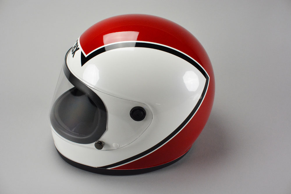 楽天市場】GT750 ヘルメット 族ヘル CBX アカ/シロ アオ/シロ シールド