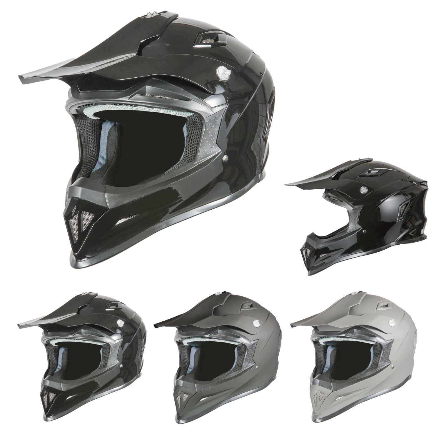 楽天市場】バイク ヘルメット オフロード ブラック マットブラック