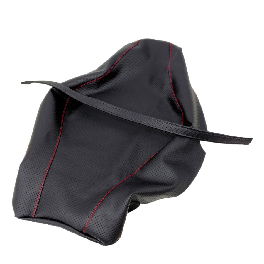 楽天市場】ZX14R ZX-14R エンボス黒 赤ダブルステッチ 純正シート 対応